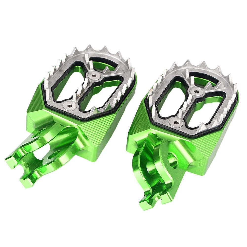 2 x Shark Teeth Racing Foot Pegs for Kawasaki KX250 KX250F KX450F KLX450 (2008-2015)