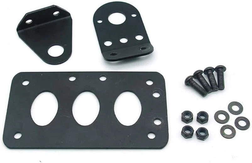 Black Universal Motorcycle Side Mount License Plate Bracket for Motorbikes
