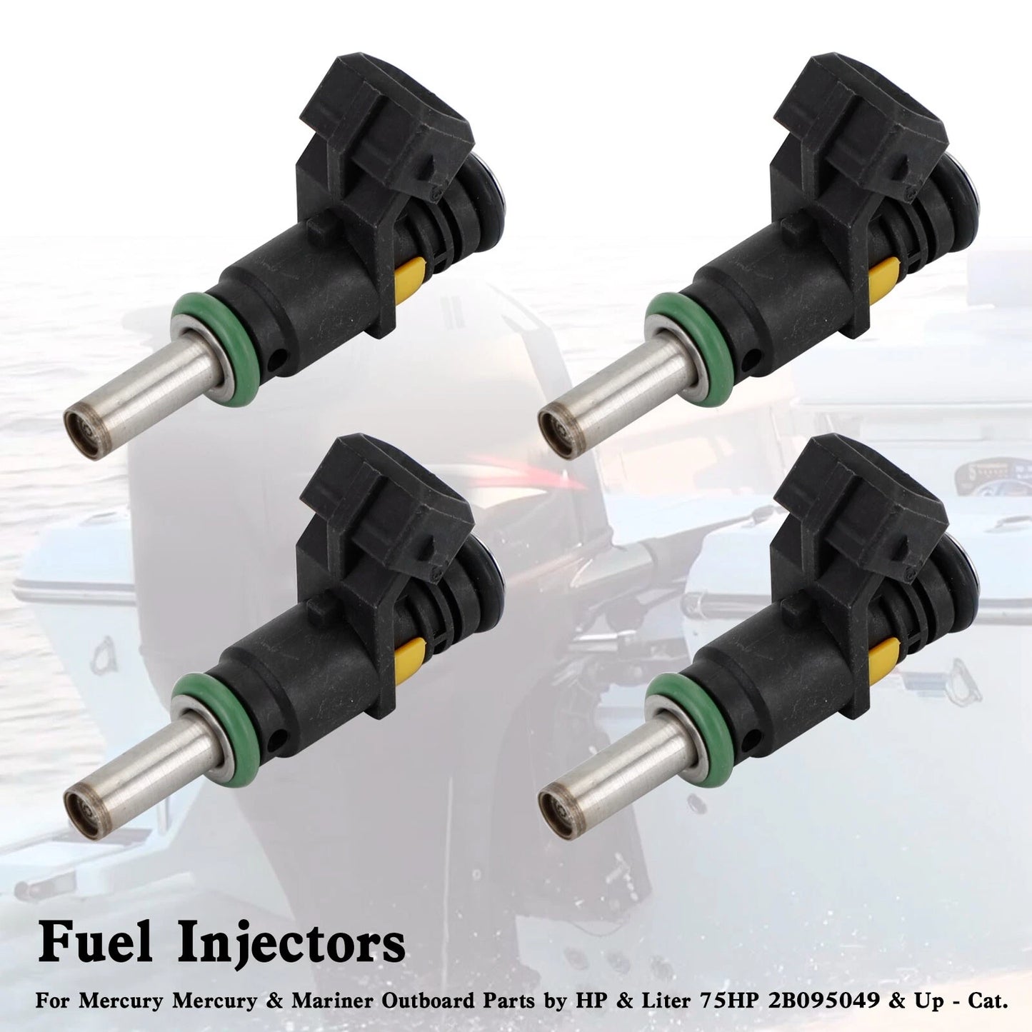 4 x 8M6002428 Fuel Injectors for Mercury Outboard 150HP (2010-2023)