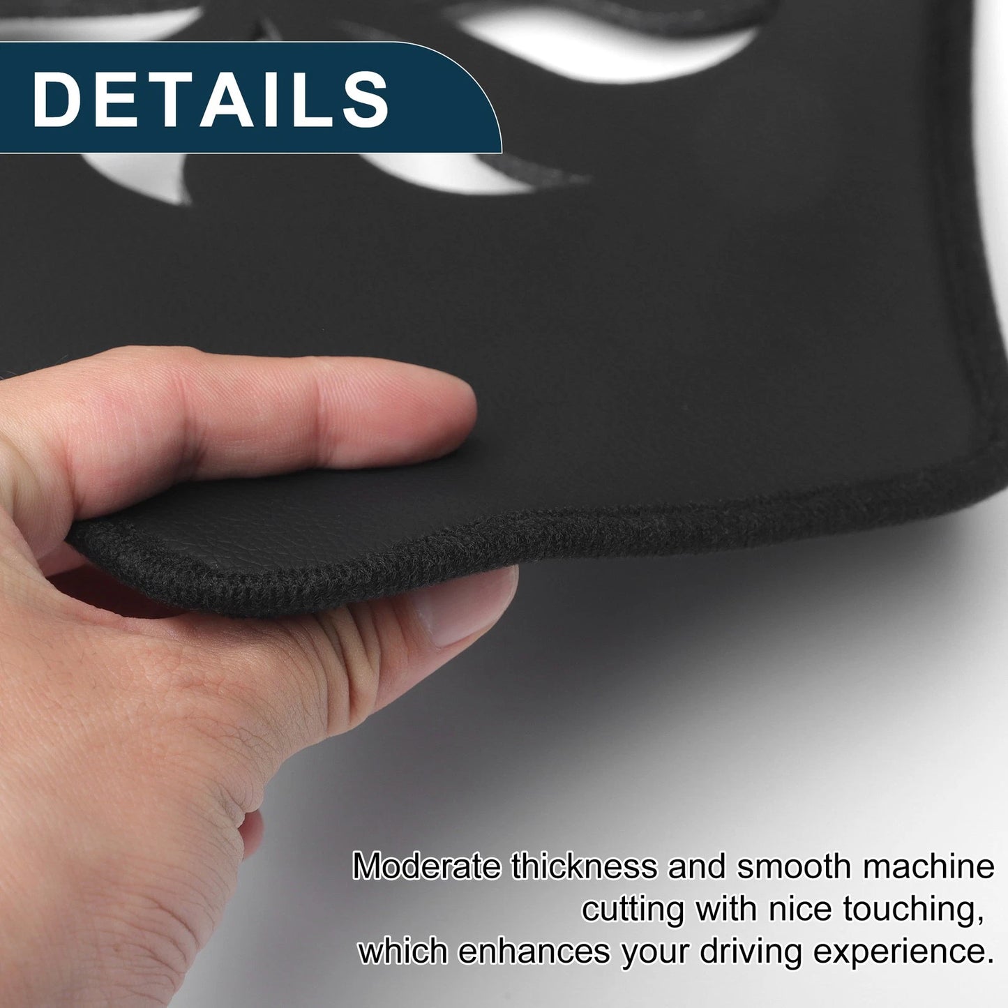 Car Door Anti Kick Pad Sticker Protector for Jeep Cherokee (2016) - Black Set