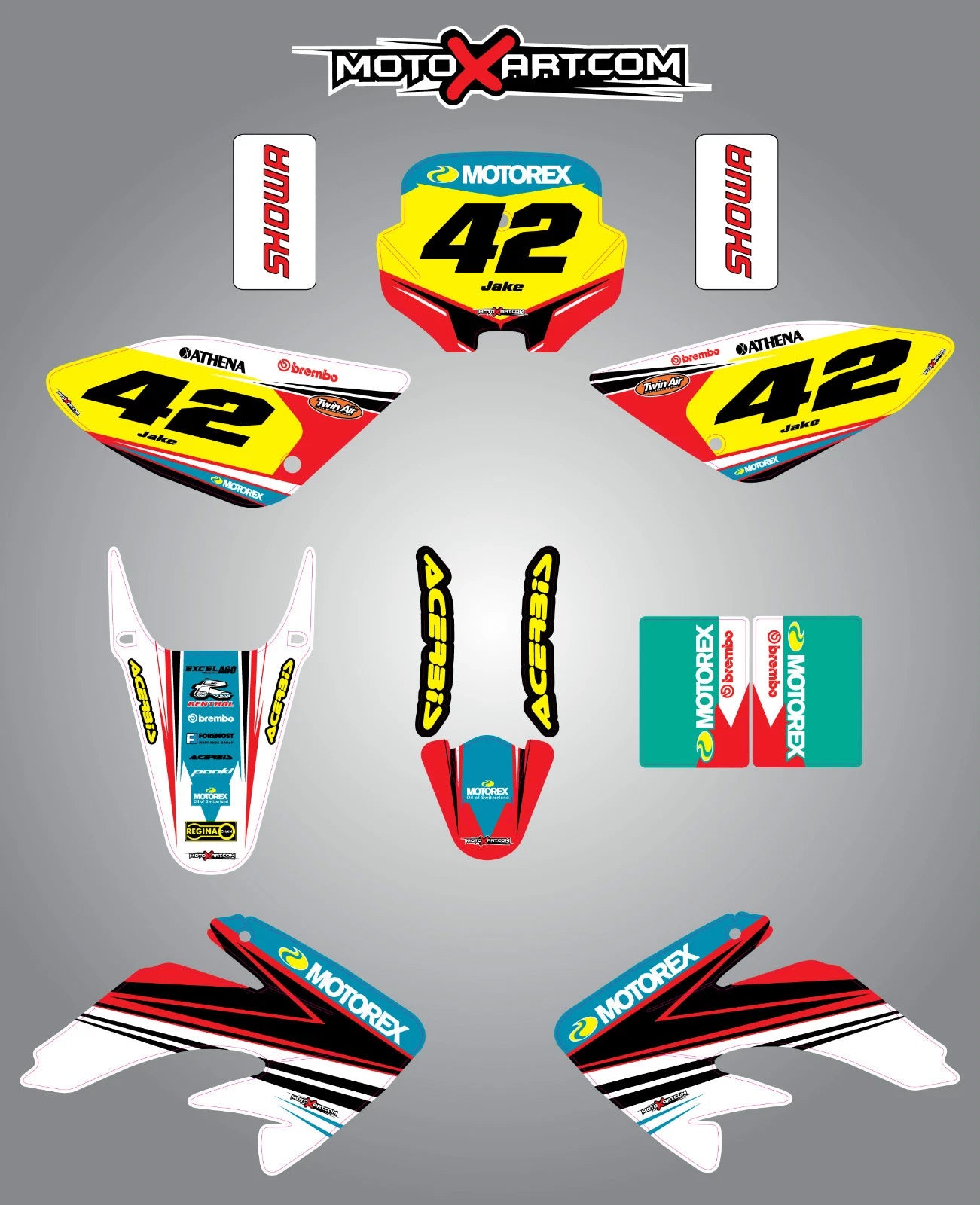 Custom Graphic Kit for Honda CRF 80 (2011-2015) STRIKE Style Stickers