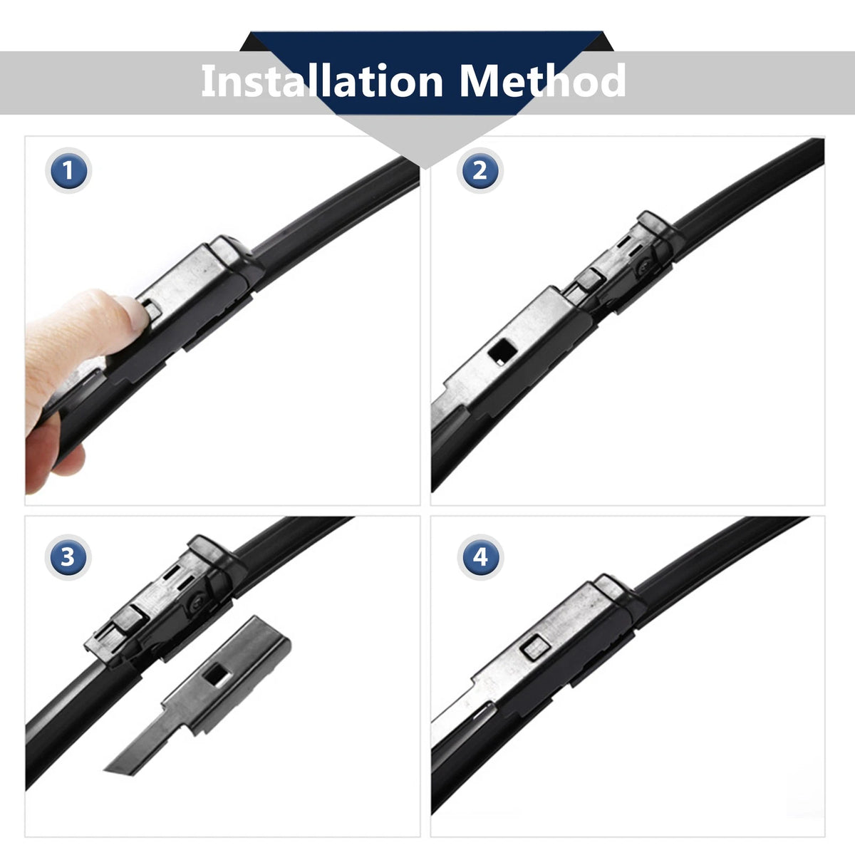 3 x Car Front Rear Wiper Blades for Ford Fiesta MK7 (2008-2016)