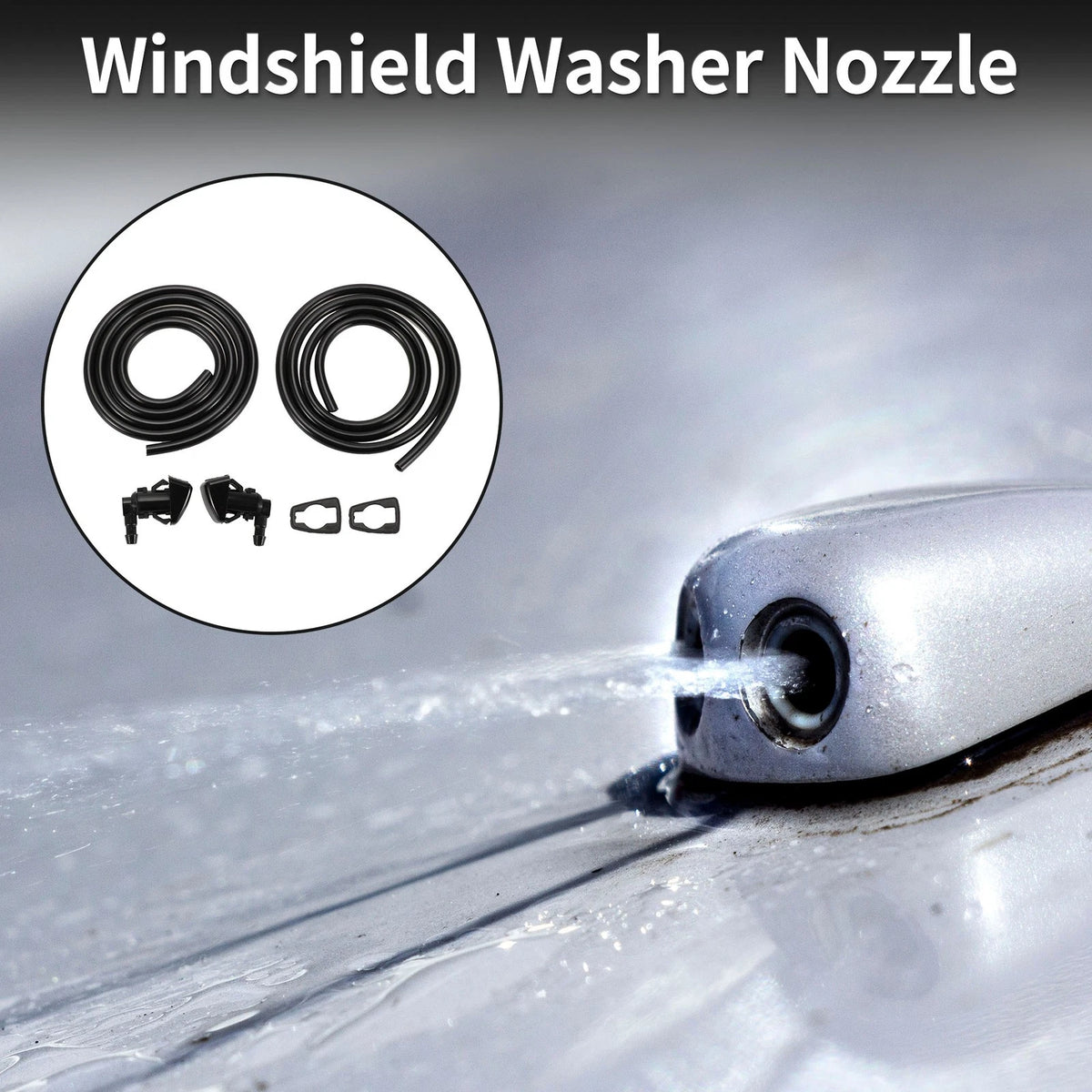 Windshield Washer Nozzle & Gasket, Fluid Hose for Jeep Grand Cherokee (1993-2023)