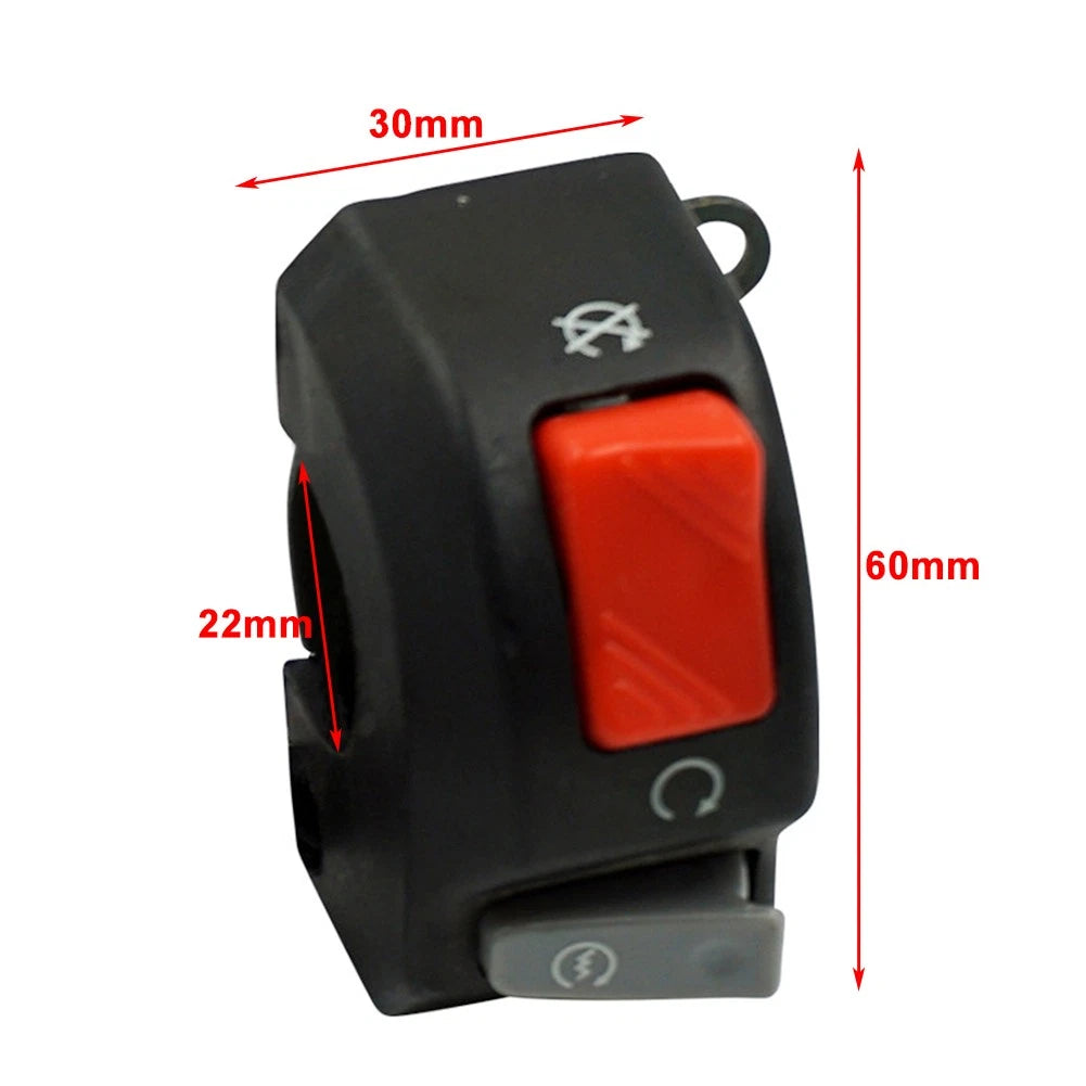 12V 7/8" Motorcycle Handlebar Headlight Fog Light Horn Switch for Various Models