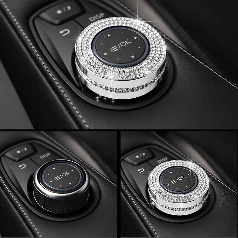 Crystal Center Console Multimedia Buttons Cover Trim fit for Infiniti Q50 QX50
