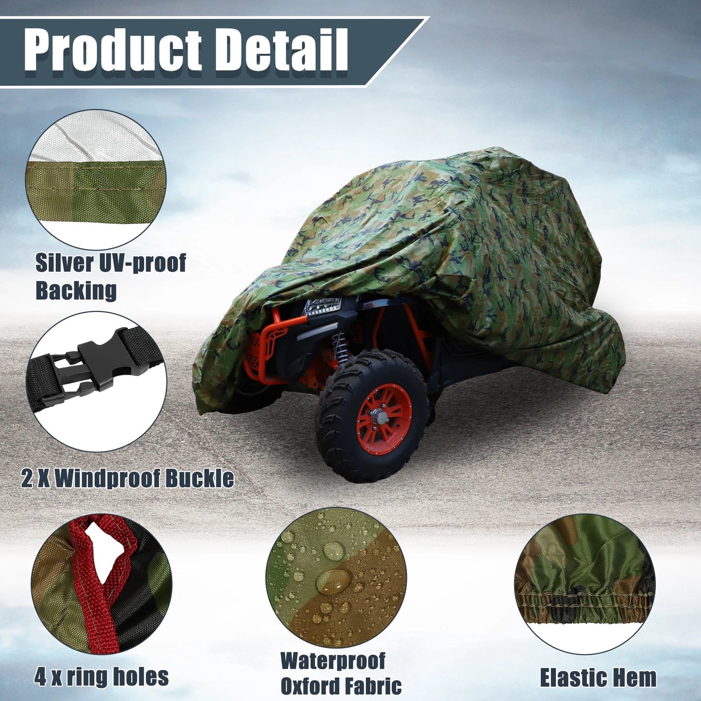 UTV Cover / Waterproof Full / Camouflage for Kawasaki Can-Am