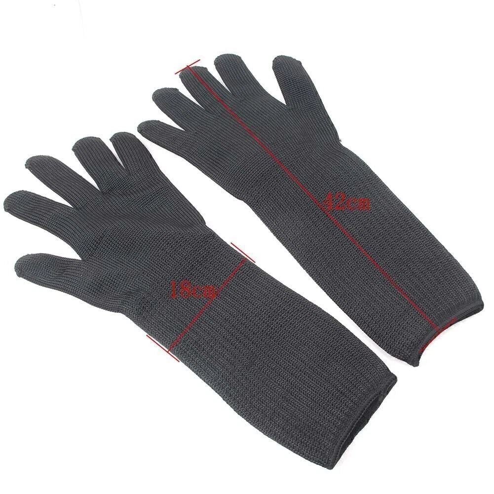 Cut Proof Stab Resistant Gloves for Butchers - Level 5 Stainless Steel Mesh