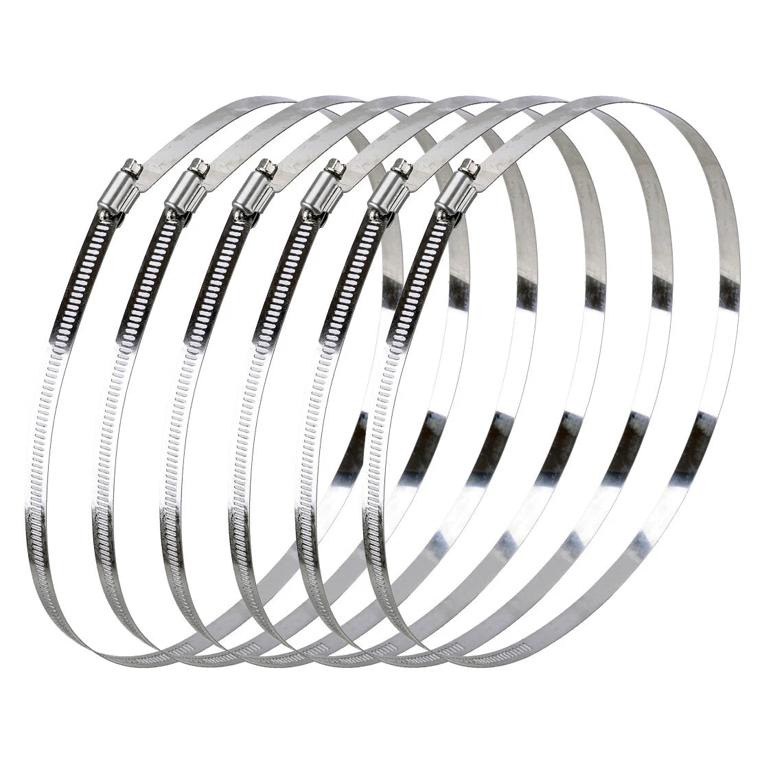 12pc 10" 304 Stainless Steel Hose Clips for Duct Clamp - Fits Various Models