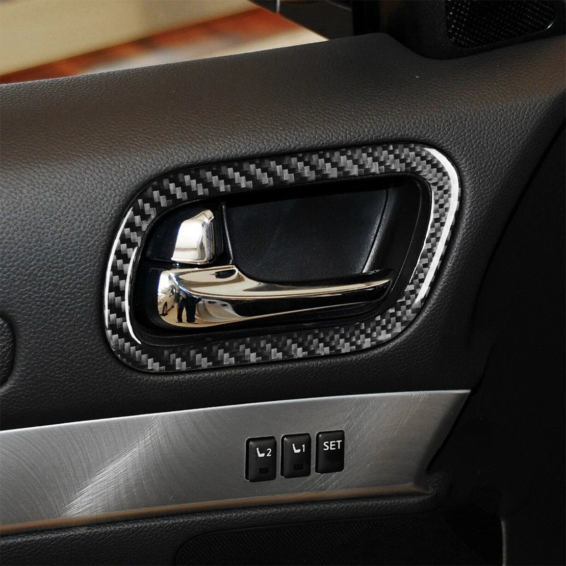 Carbon Fiber Interior Door Handle Cover Trim for Infiniti G37 (2008-2013)