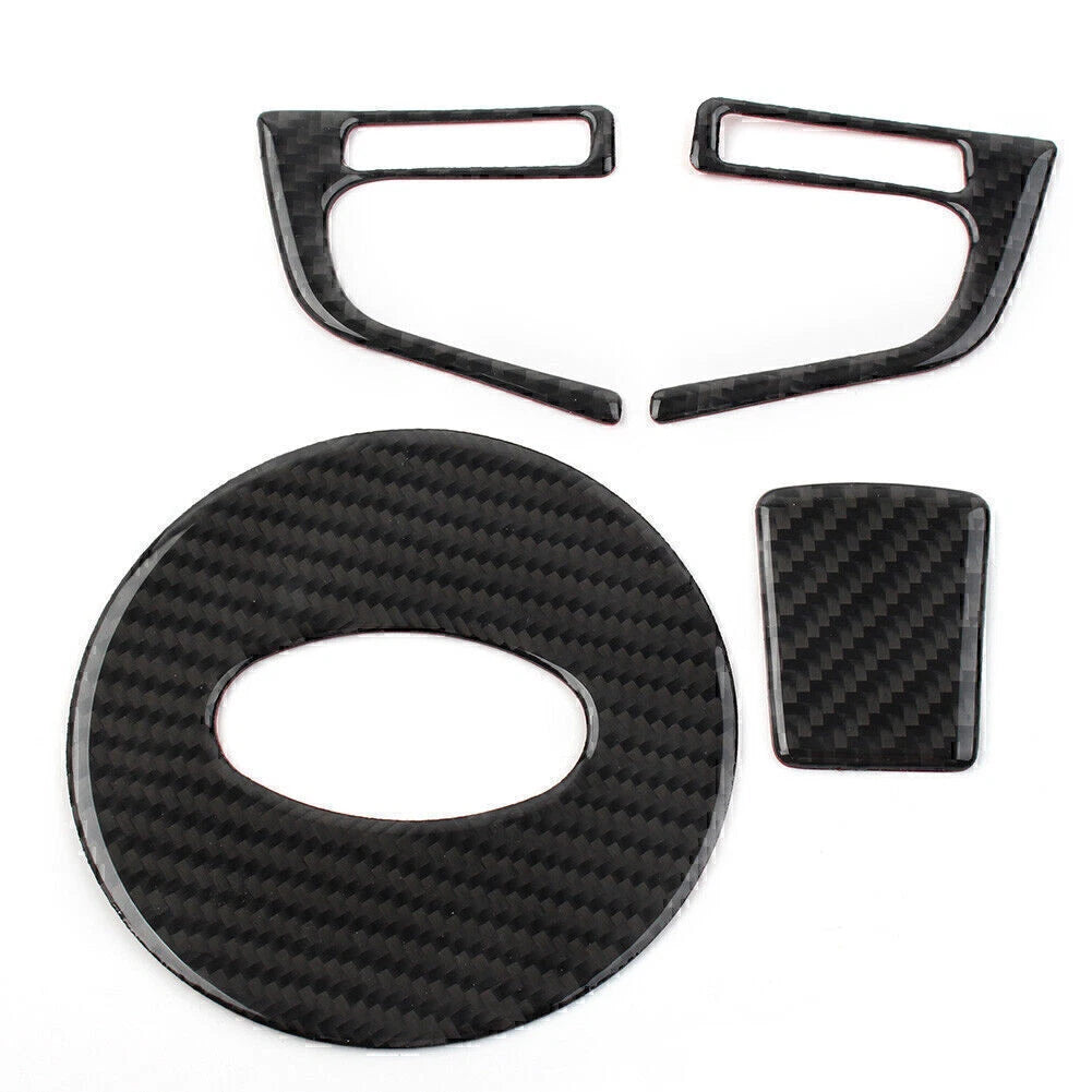 4 Pcs Carbon Fiber Steering Wheel Covers for Subaru Forester (2013-2018)