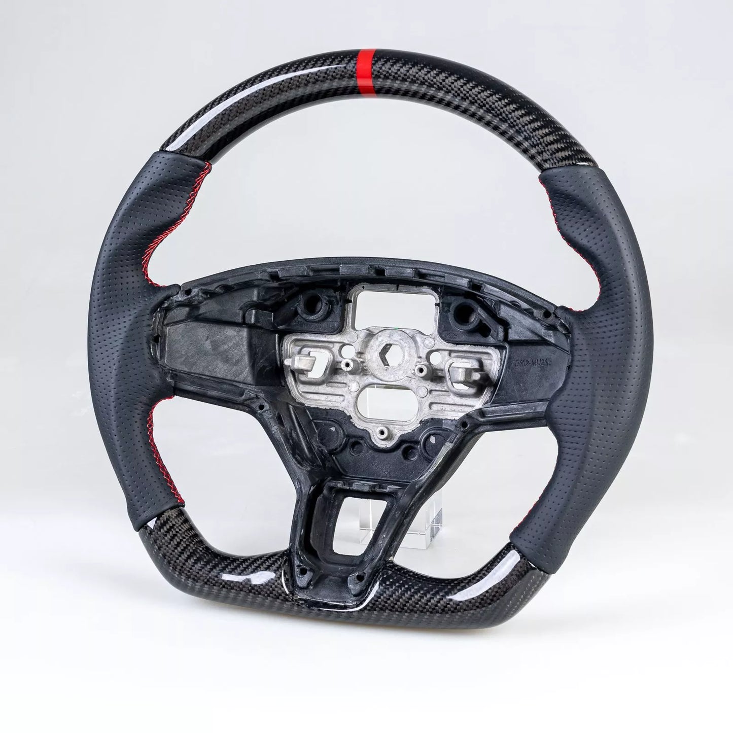 Carbon Flat Bottom Leather Steering Wheel for Ford Mustang Mach-E (2021-2024)