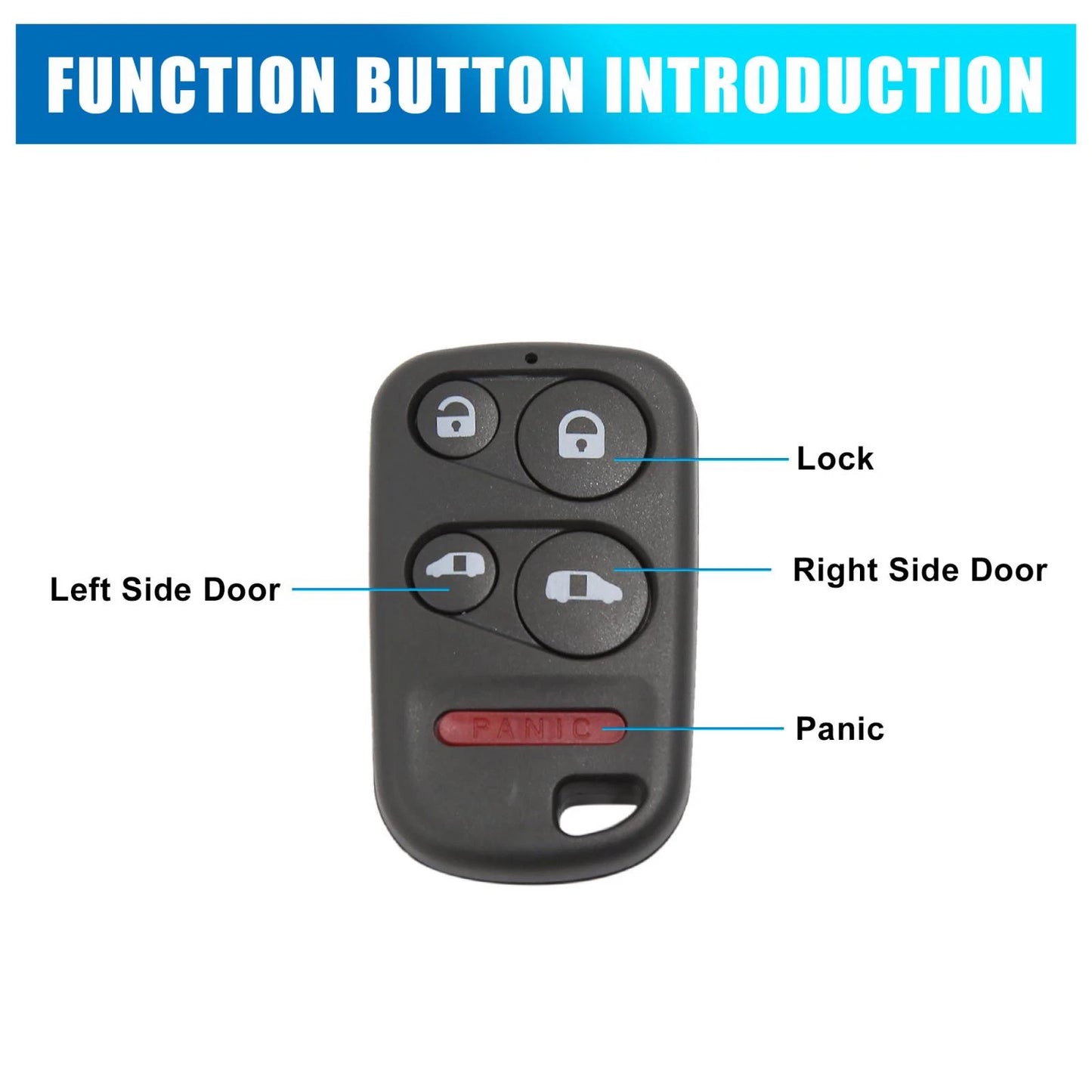 Car Replacement Key Shell Case for Honda Odyssey (1999-2004) 5 Button