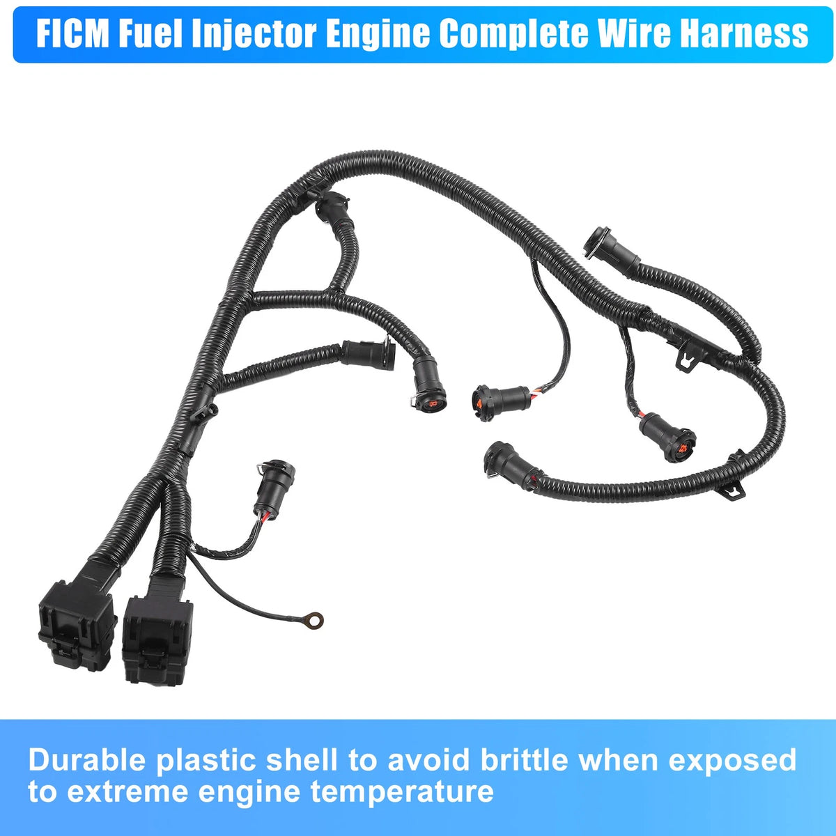 FICM Fuel Injector Wiring Harness for Ford Powerstroke V8 Diesel (2003-2007)