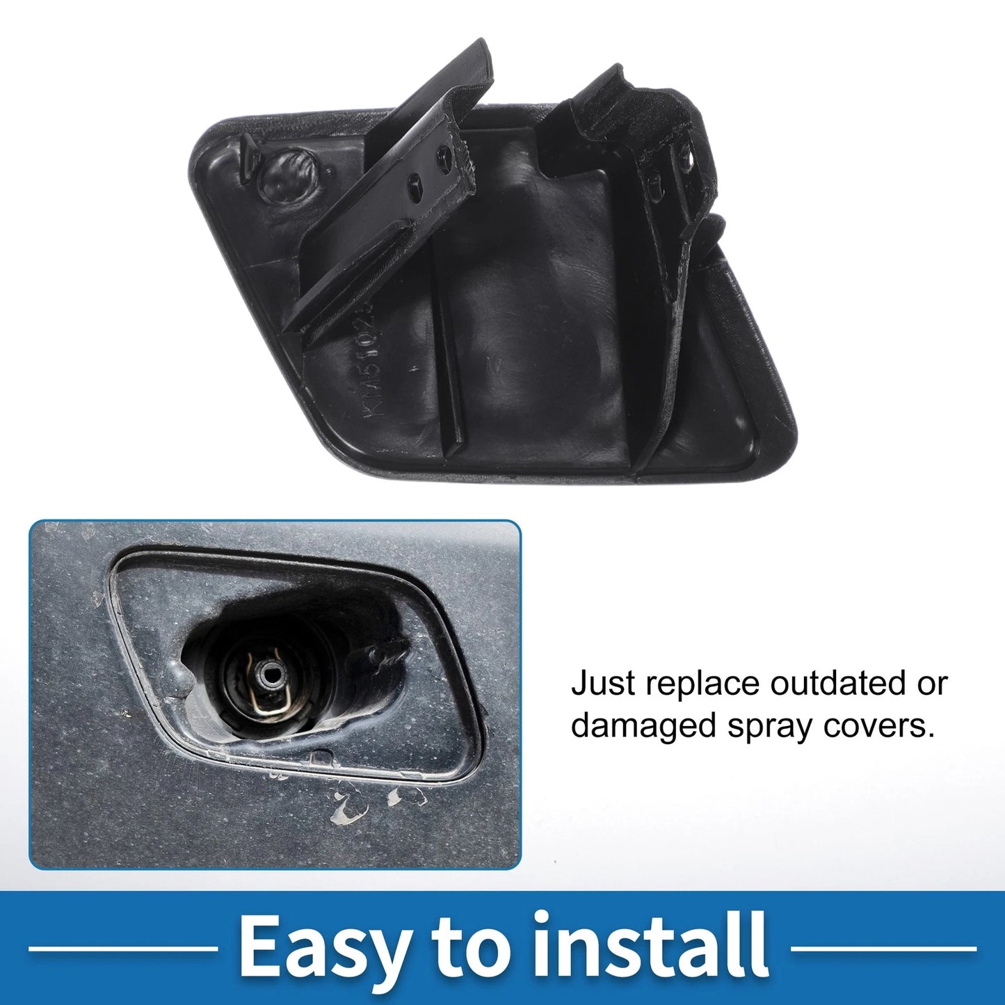 Front Left Side Bumper Headlight Washer Nozzle Cover Cap for BMW 1 Series