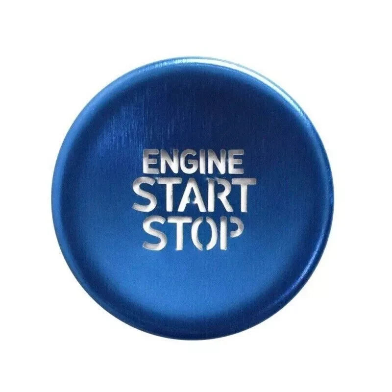 Blue Aluminum Alloy Start Stop Button Trim for Hyundai Tucson (2022–24)
