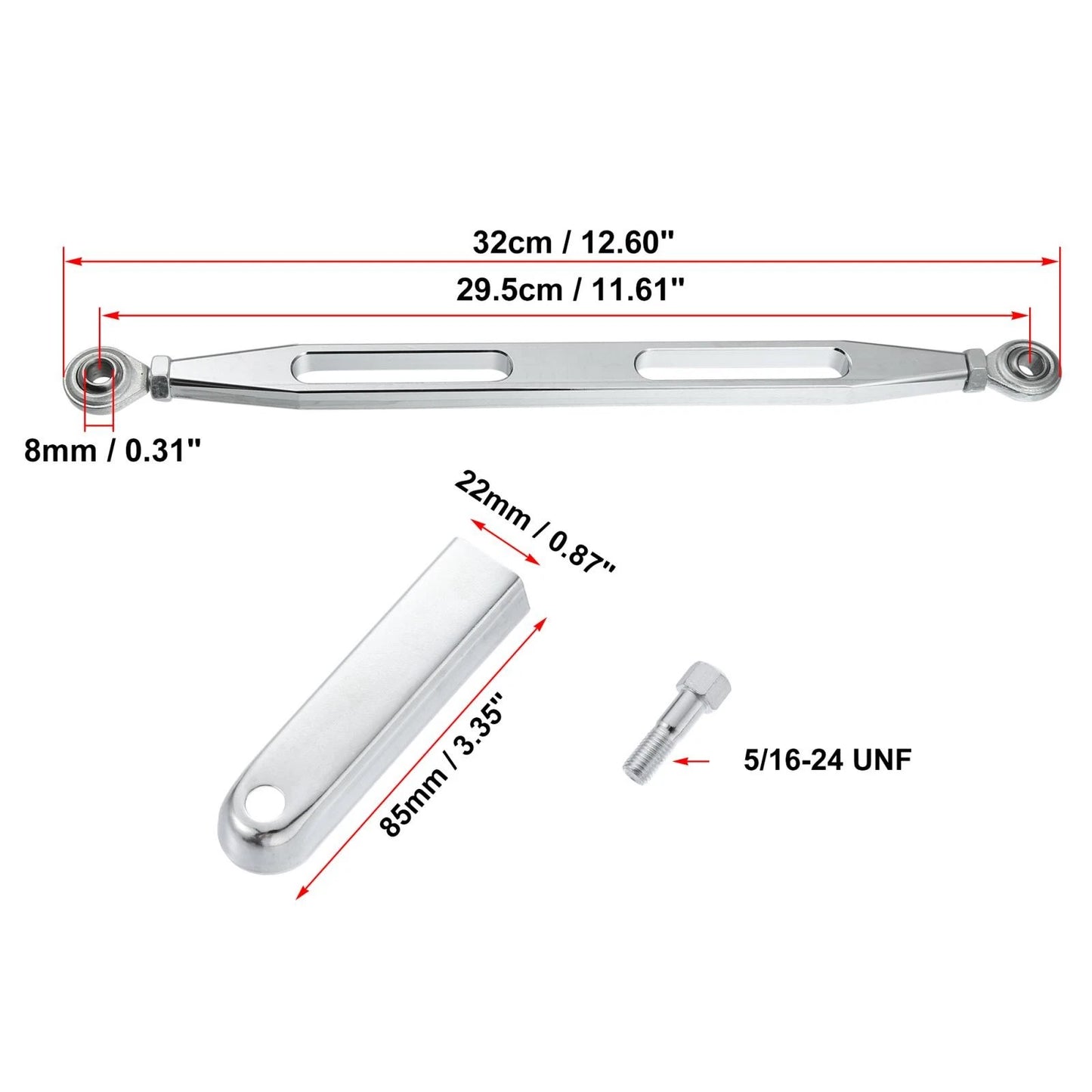 Lever Gear Shift Linkage 2-hole Silver Tone for Harley-Davidson (1980–2022)