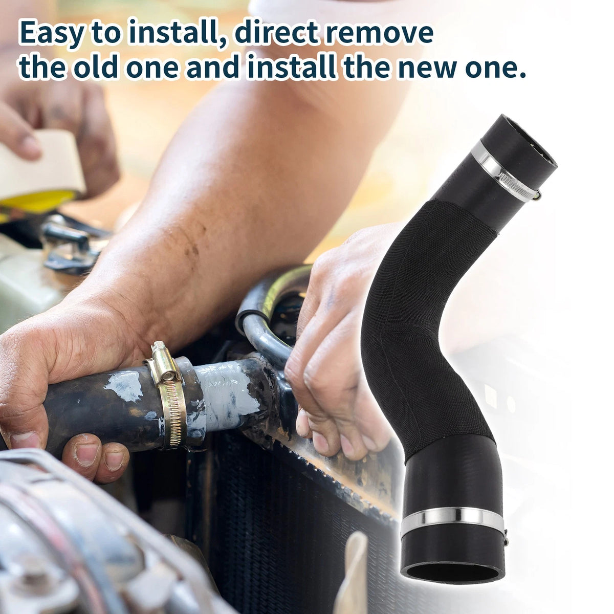 Radiator Hose for Land Rover Discovery Sport (2015-2019) Rubber Black 1Pc