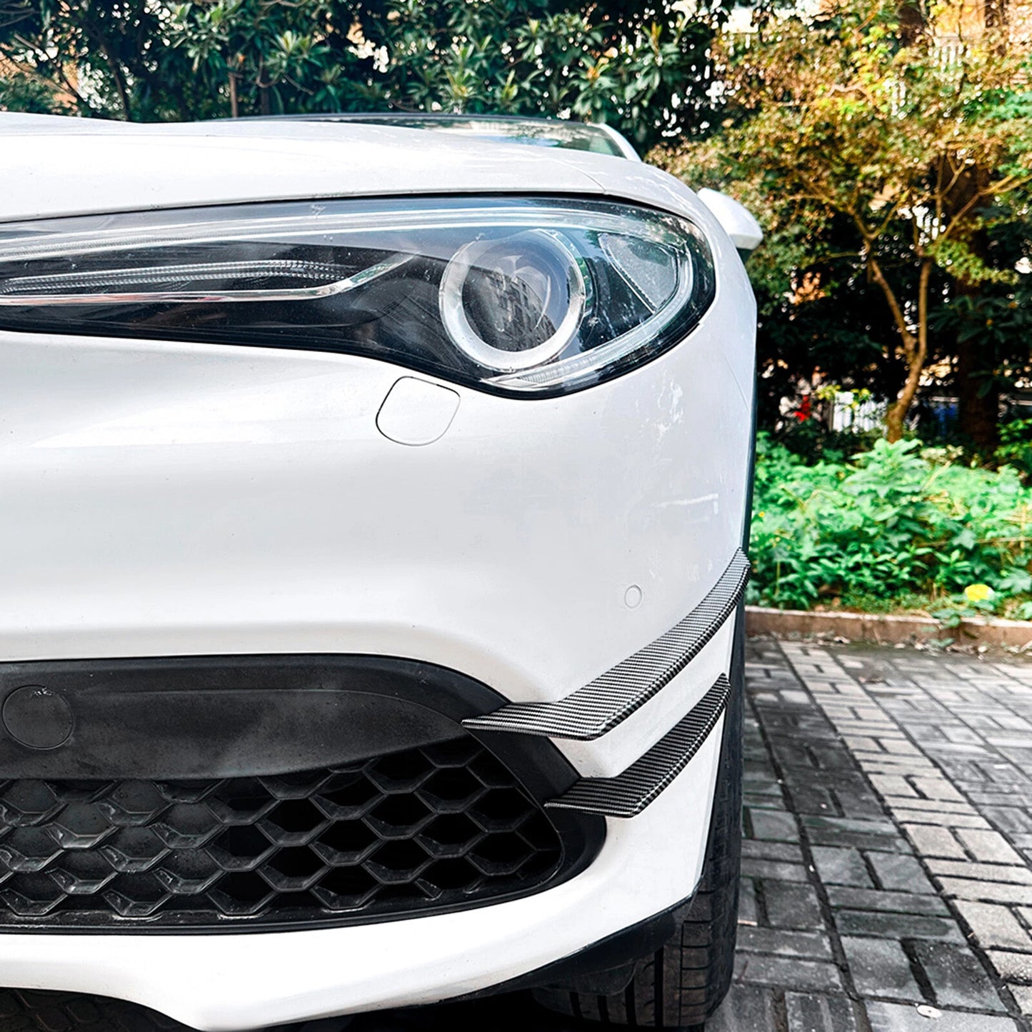 Front Bumper Side Air Vent Trims for Alfa Romeo Stelvio (2017-2025)