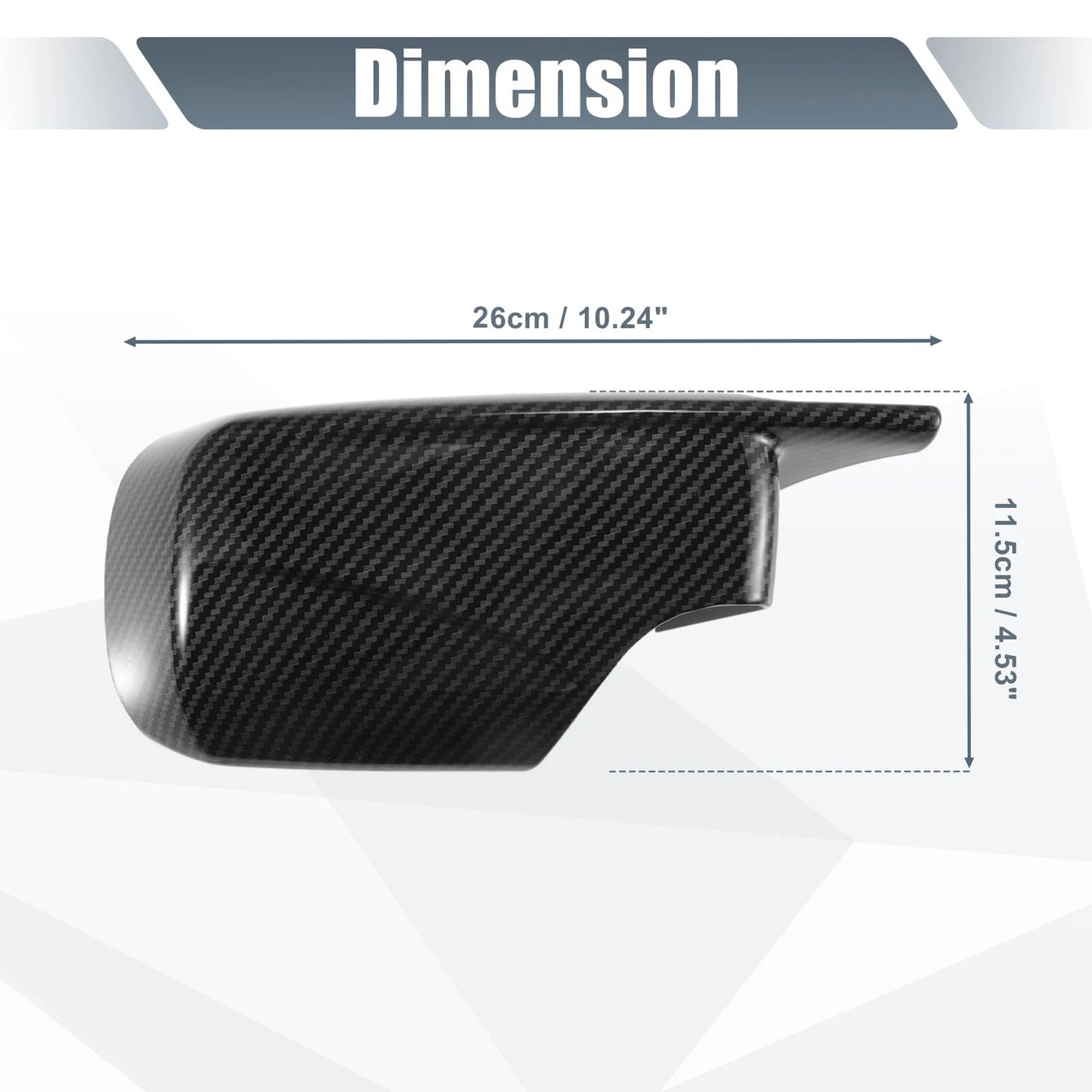 Carbon Fiber M4-Style Rearview Mirror Cover for BMW E39 E46 (1998 - 2005)