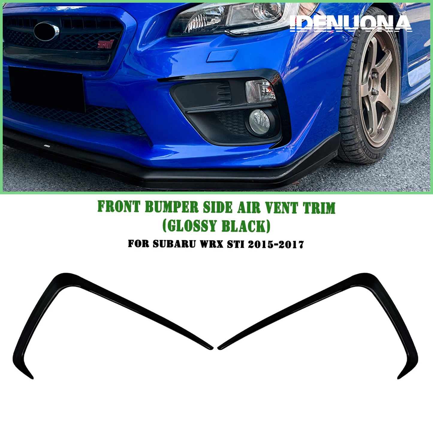 Gloss Black Side Air Vent Trims for Subaru WRX STI (2015-2017)