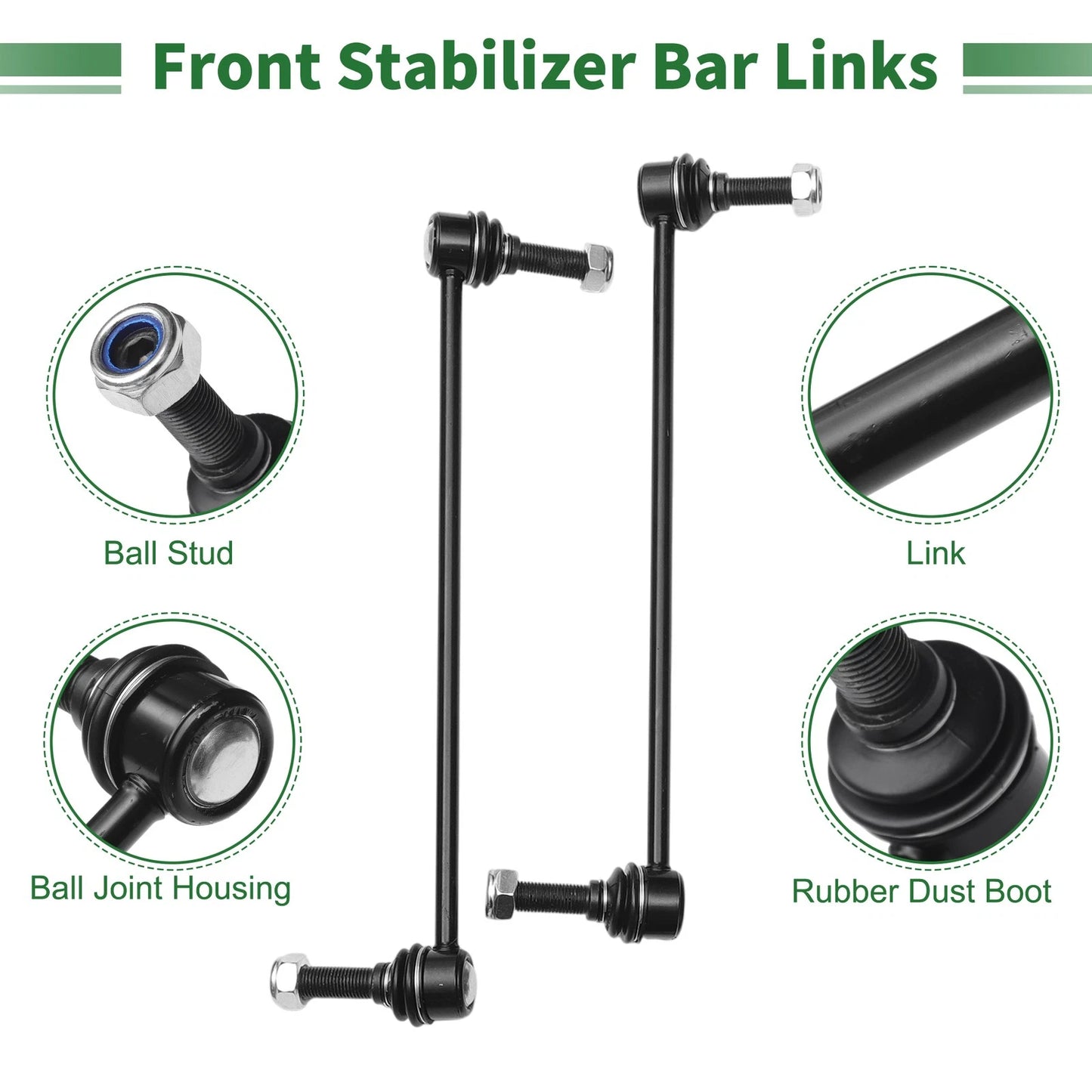 4 Pc Front Lower Control Arms for Ford Explorer (2011-2018)