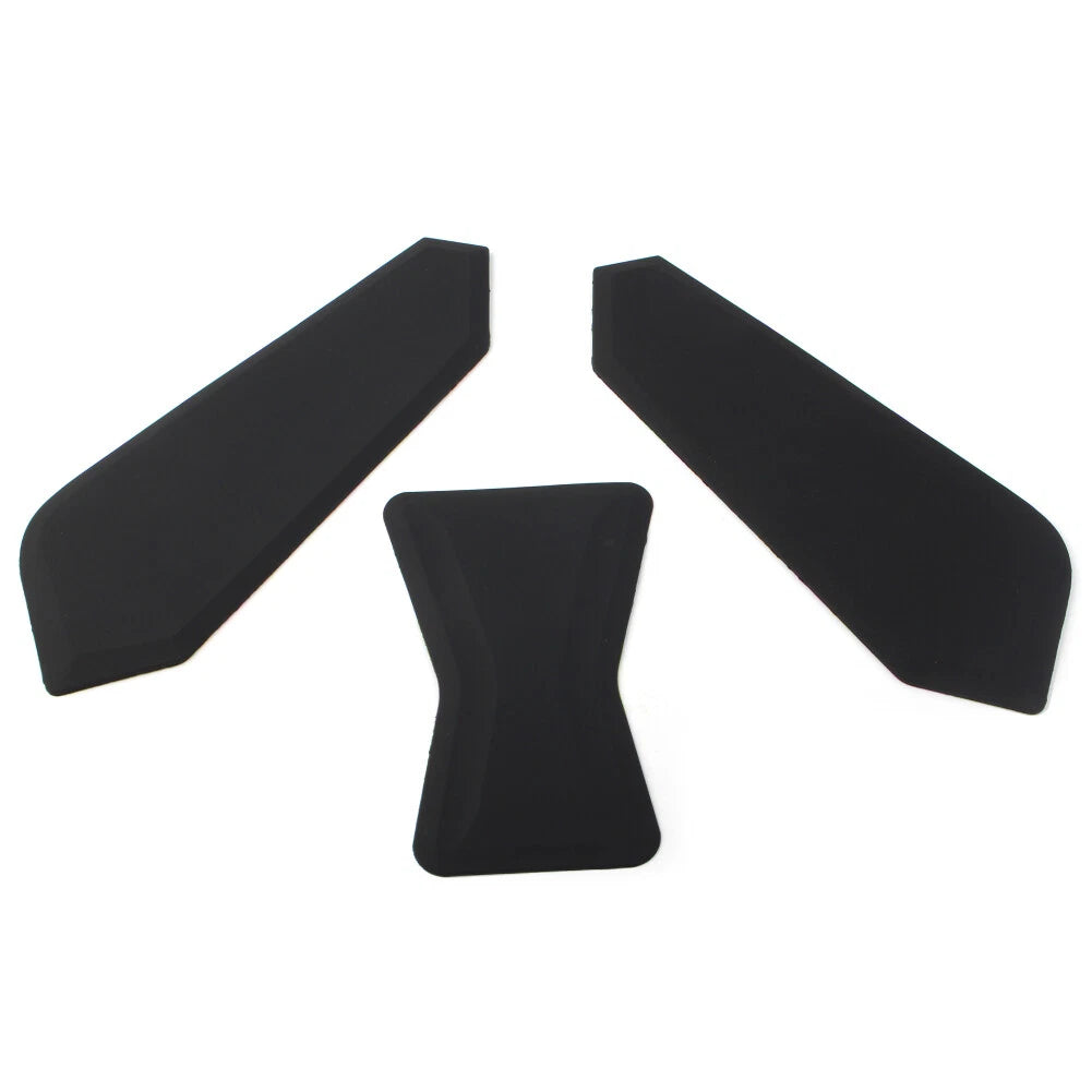 3 x Black Slip Sticker Traction Pads for BMW F750GS F850GS (2018-2023)