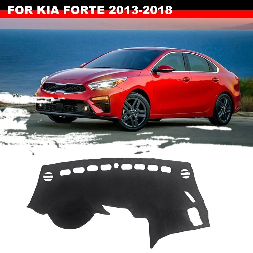 Anti-Slip Dashboard Cover Sun Cover Mat Interior Pad for Kia Forte (2013–2018)