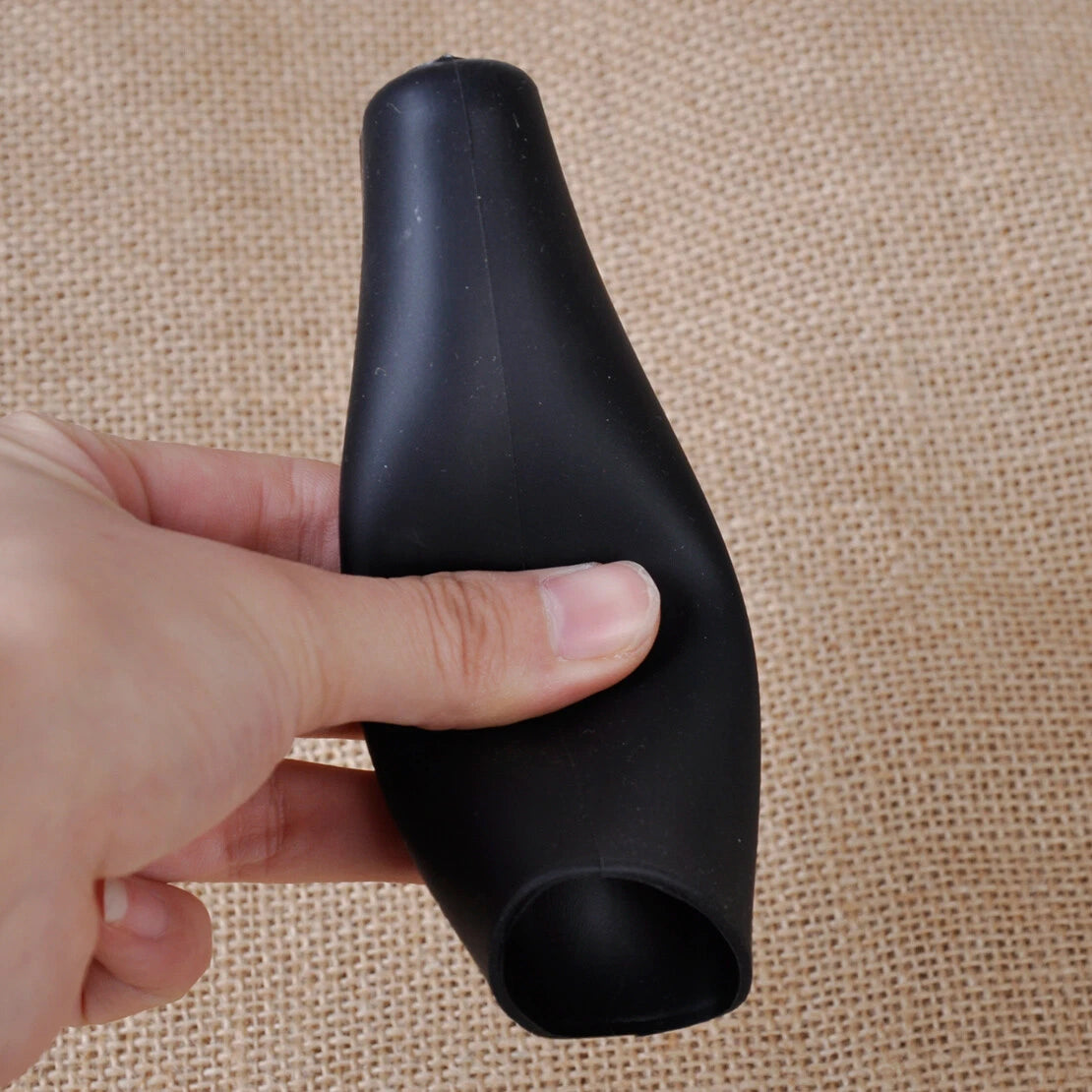 Anti-Slip Silicone Parking Brake Handle Cover for Car - Black