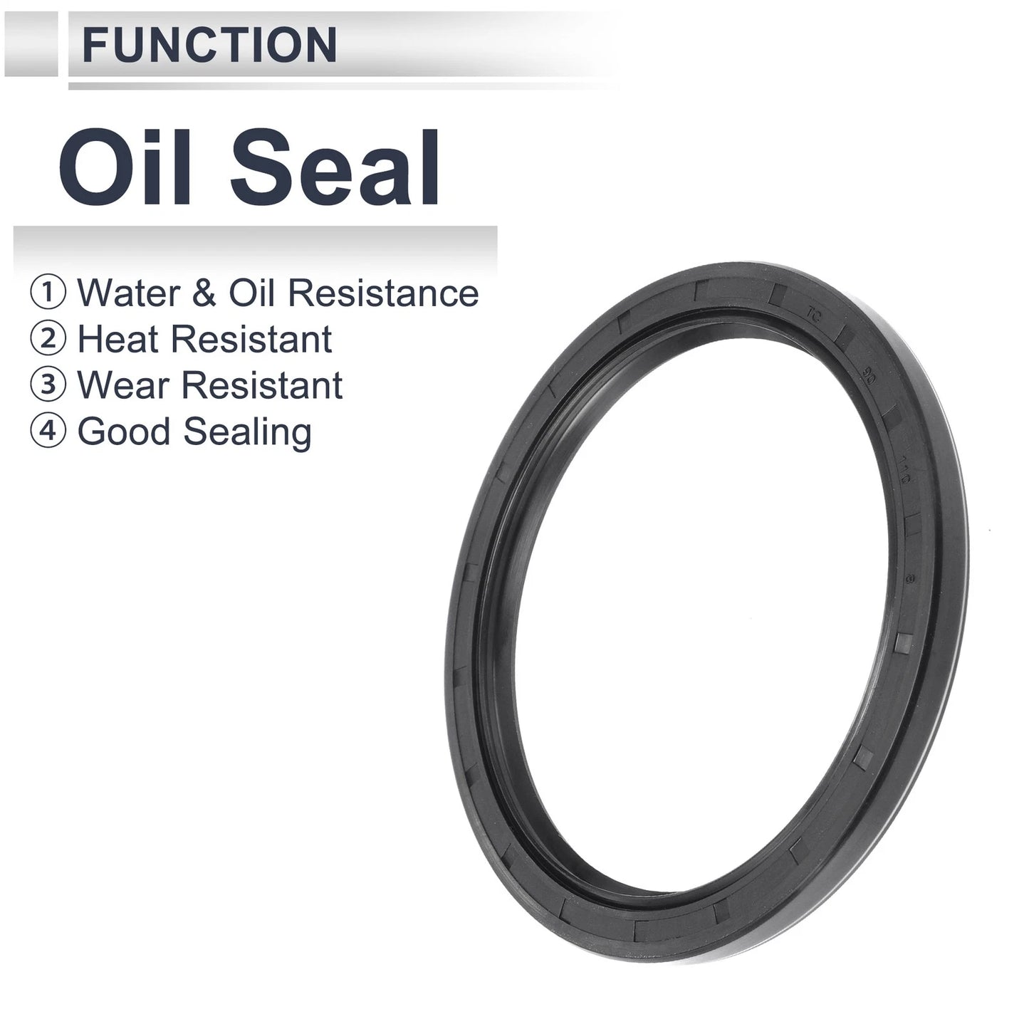 Oil seal 90x110x8mm 5 x Seal Ring Rotary Shaft Seal Nitrile Rubber Black