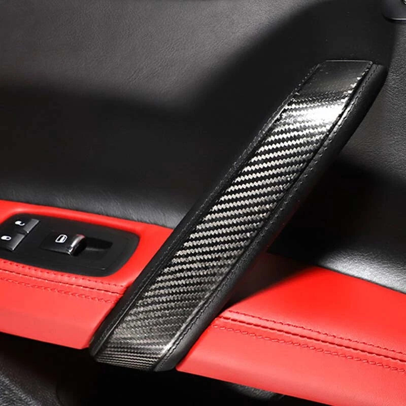 100%Carbon Fiber Inner Door Handle Trim For Maserati Ghibli /Quattroporte 14-24