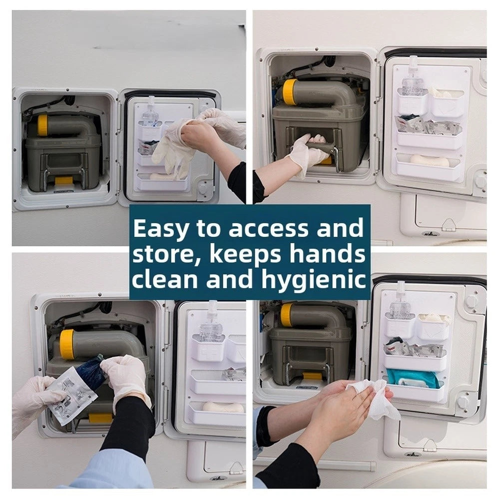 Multi Layer RV Toilet Storage Box Waste Tank Wall Mounted for DOMETIC