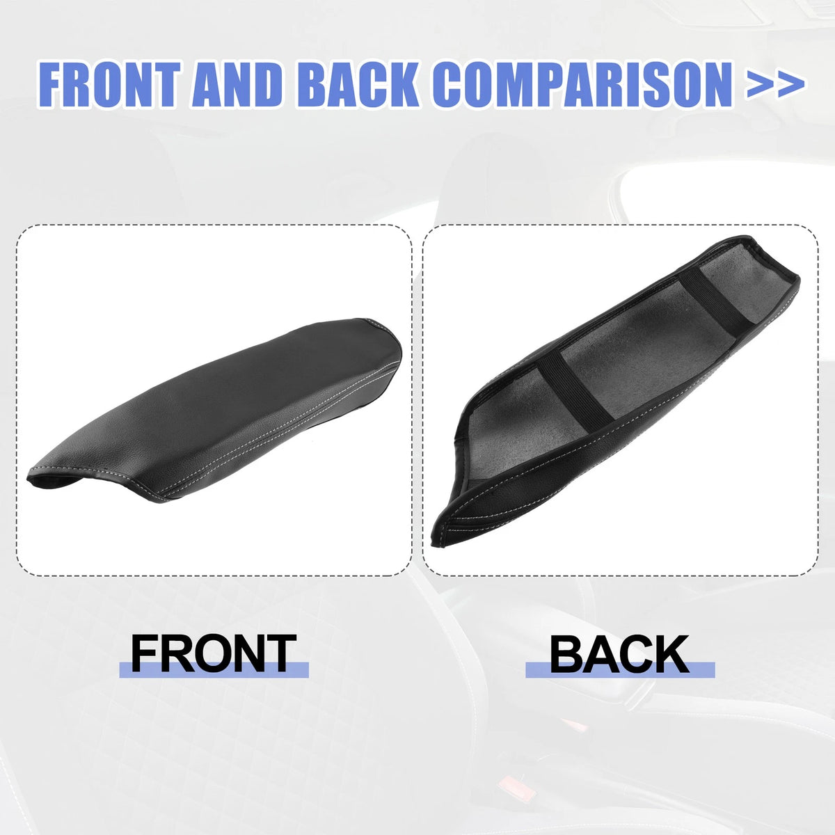 Center Console Armrest Cover for Toyota C-HR (2017-2023) Gray Line Black