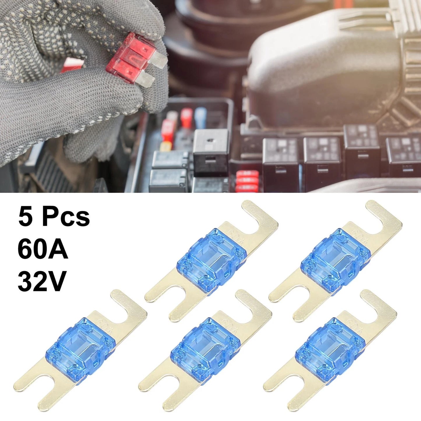 5 x AFS Mini ANL Fuses 60 Amp for Car Truck Motorcycle Boat Audio