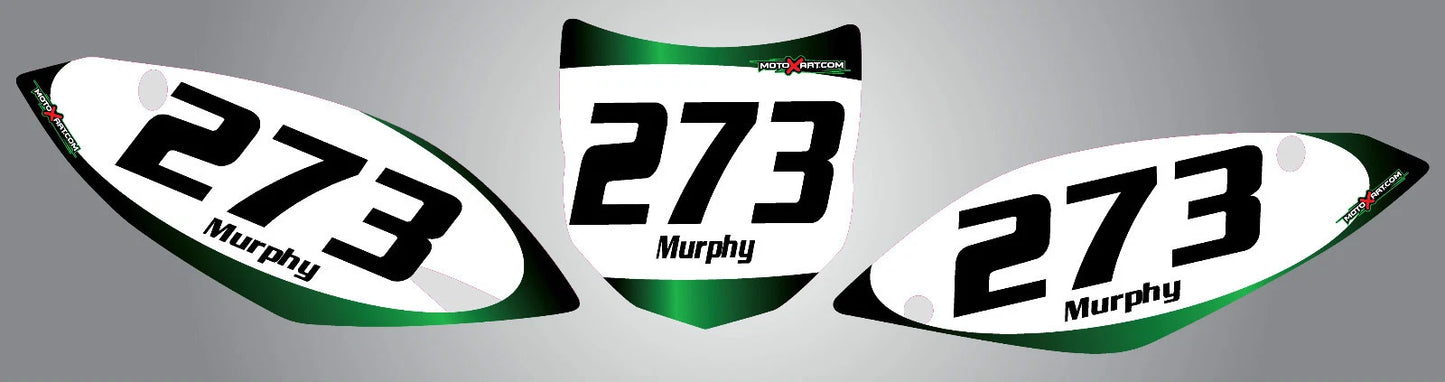 Custom Graphics for KXF 450 Number Plate Stickers Decals (2013-2015)