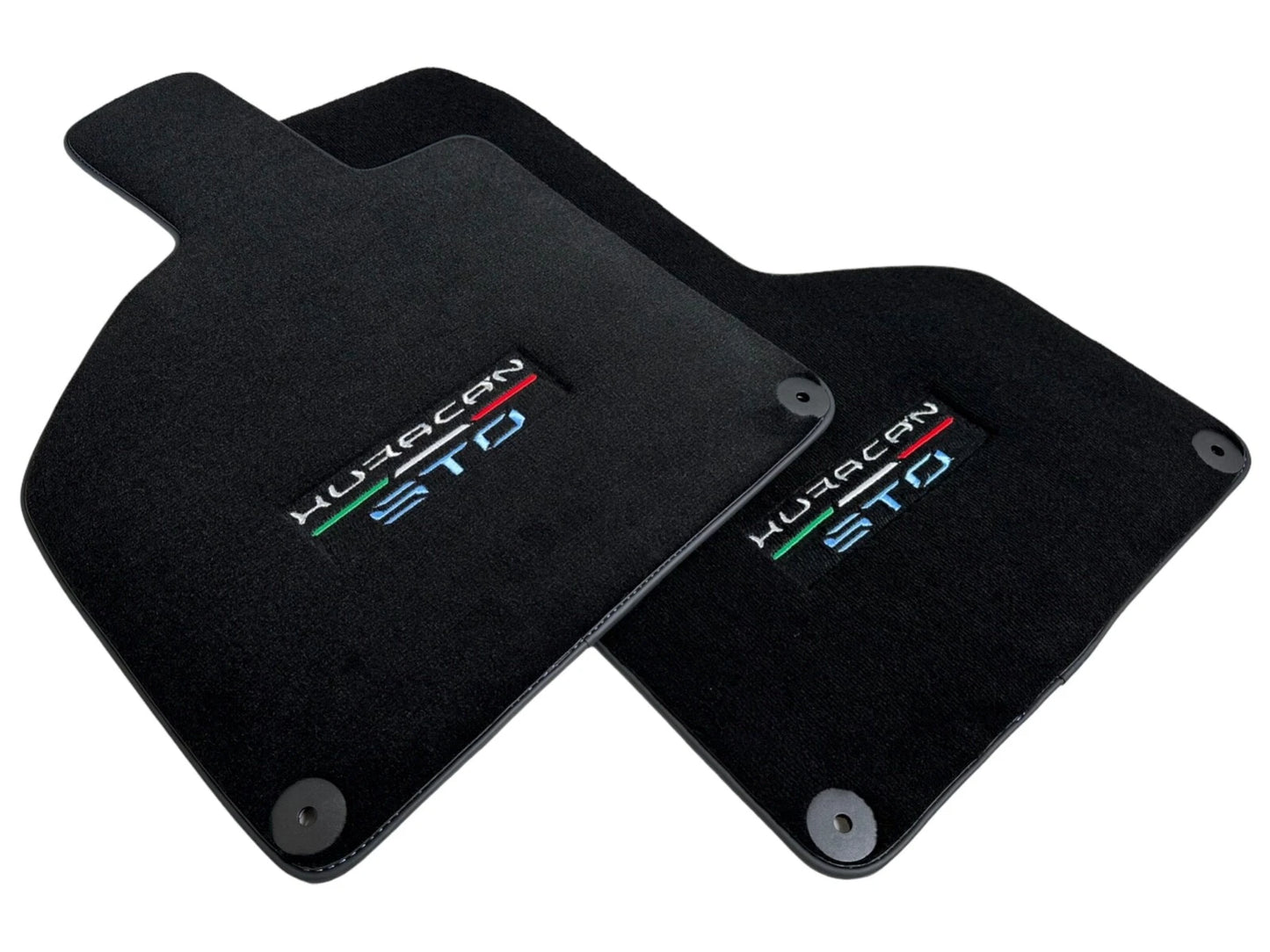 Floor Mats for Lamborghini Huracan STO 2014-2022 Black Tailored Light Blue
