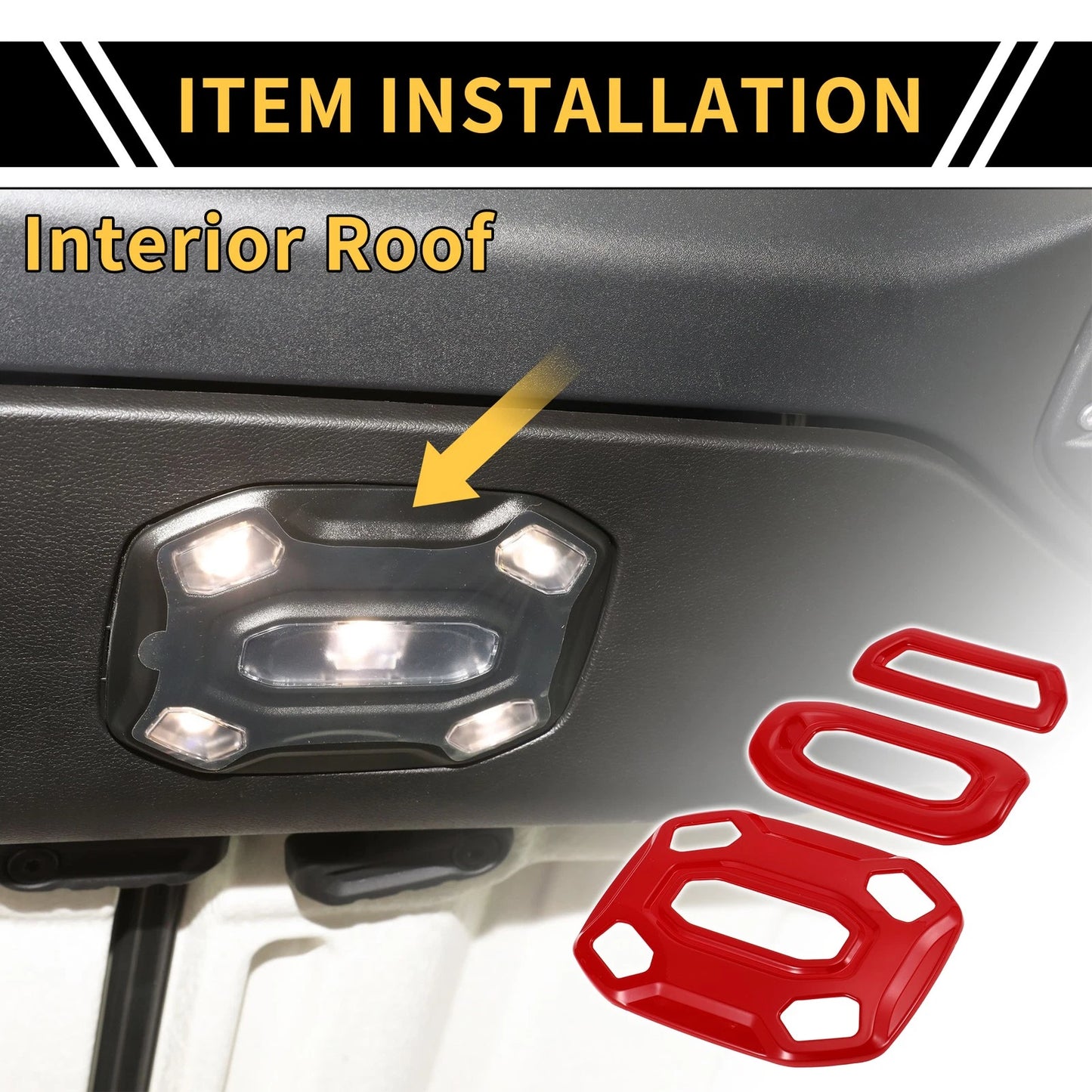 Roof Reading Light Lamp Cover Trim for Jeep Wrangler JL JLU (2018-2024)