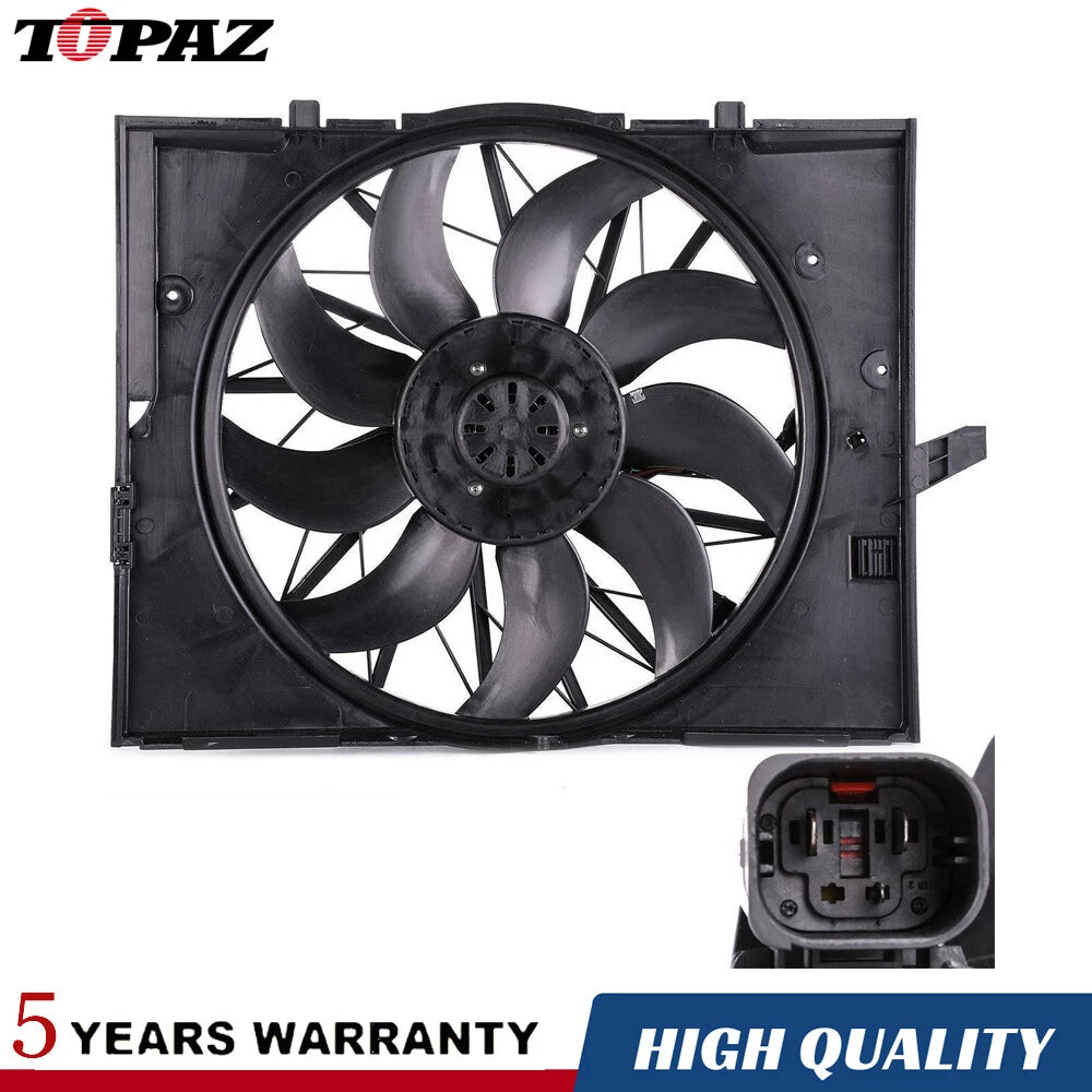 Radiator Cooling Fan for BMW 523i 525i 530i 645Ci 740i Li E60 E61 E63 E65 (2005-2010)