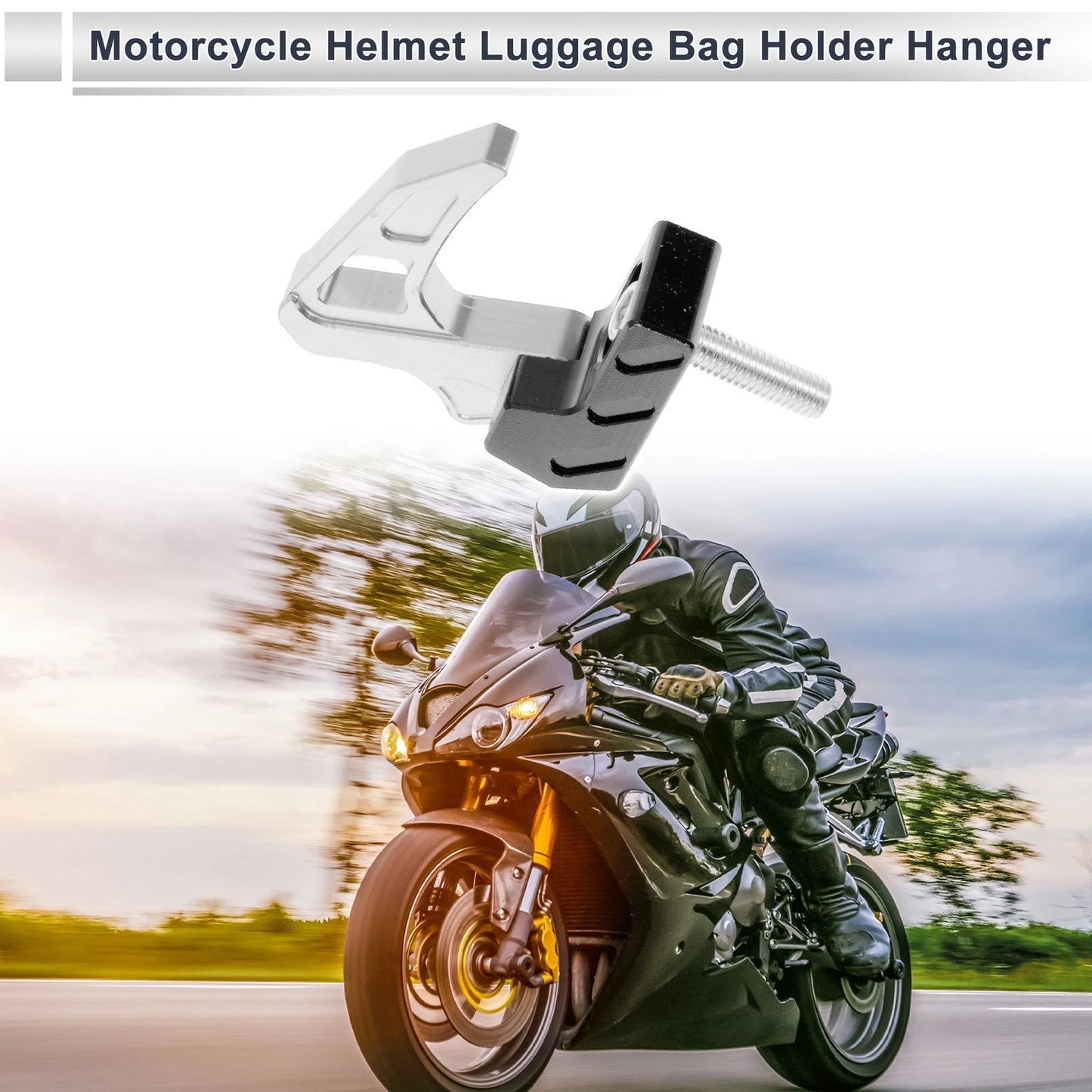 Square Aluminum Alloy Motorcycle Hanging Hook 1 Set