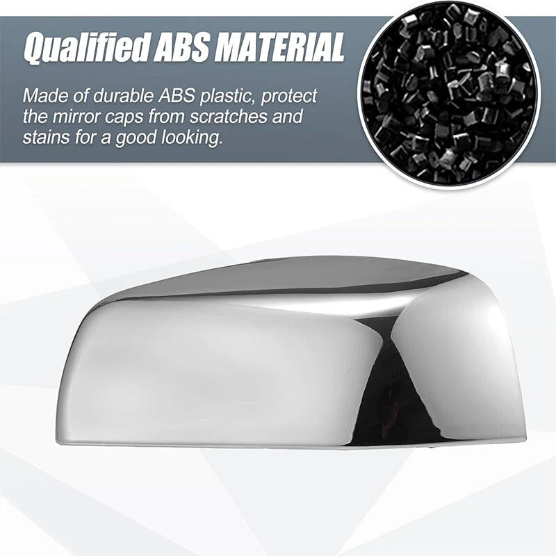 2 x Chrome Mirror Cover Caps for Land Rover Range Rover Sport LR2 LR4 (2010-2014)