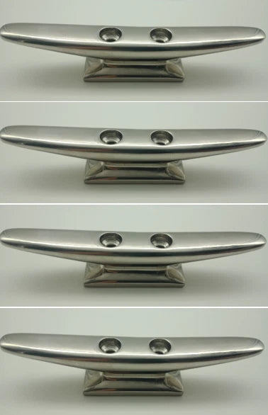 Boat Cleats x4 Narrow Base 316 Stainless Steel Heavy Duty 150mm