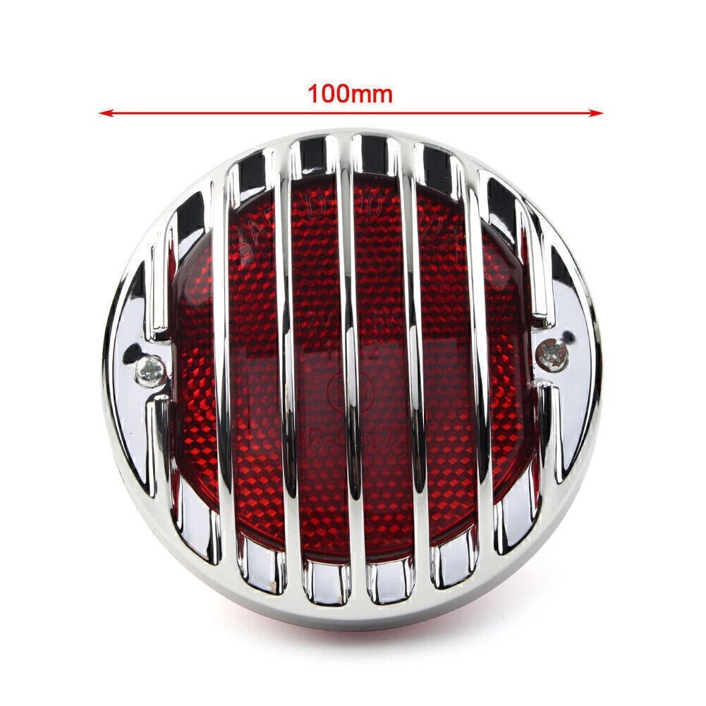 Chrome Tail Brake Light for Harley Bobber Rat Custom Chopper Motorcycle