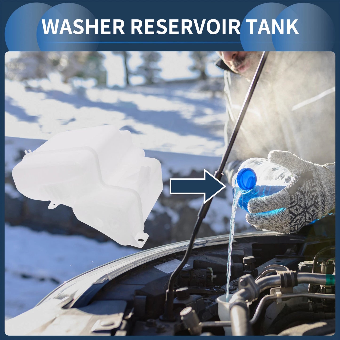 Windshield Washer Reservoir DMB500170 for Land Rover Range Rover (2002-2012)