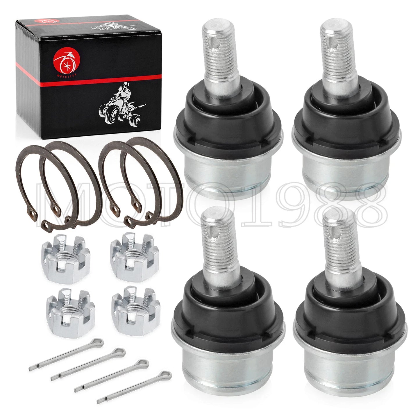 4x Front Lower A-ARM Ball Joint for Honda TRX 300 350 400 420 (1990–2010)