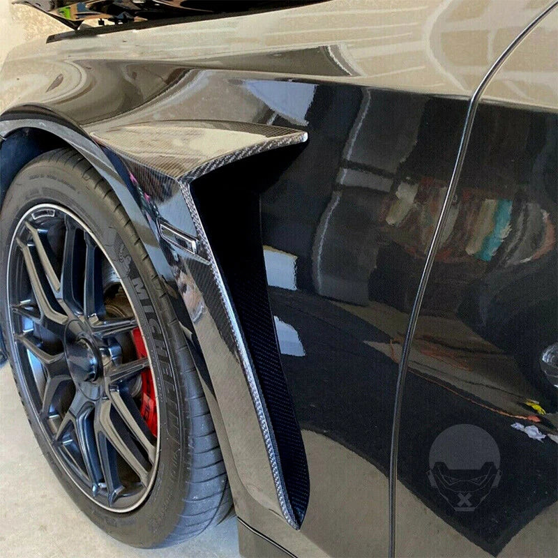 Carbon Fiber Side Air Vent Fender Fins for Mercedes Benz W222 S63 S65 AMG Sedan
