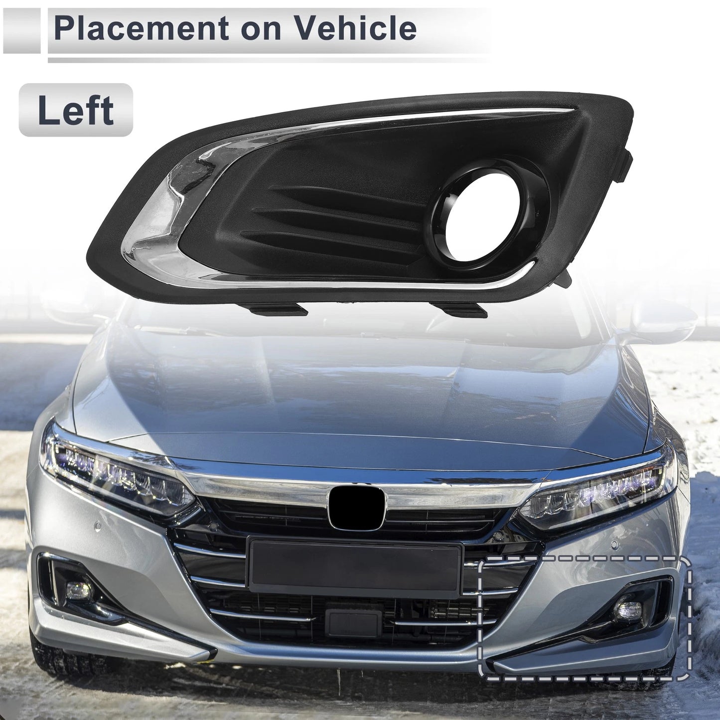 Front Left Fog Light Grill for Ford Escort (2017-2022)