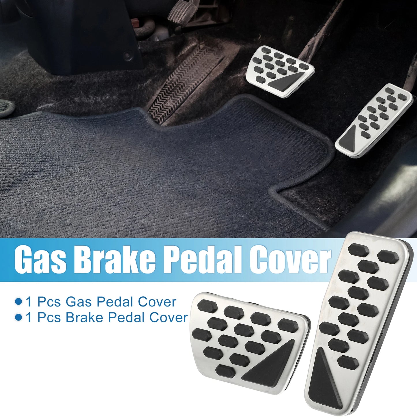 Gas Brake Pedal Cover for Jeep Wrangler JL (2018-2023) - Foot Pedals Set of 1