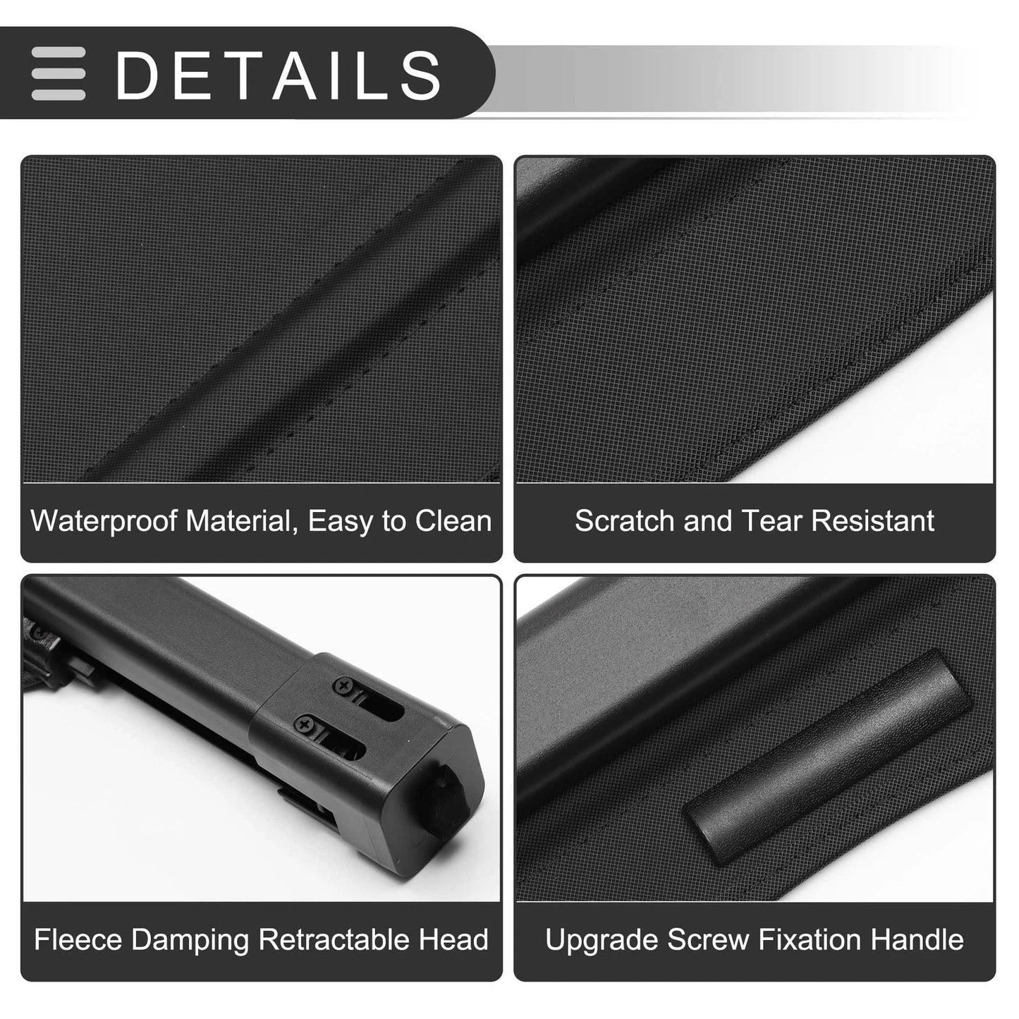Retractable Cargo Cover for Dodge Caliber (2007-2012) Gloss Black