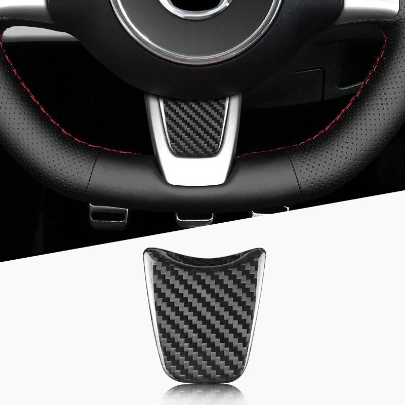 Dry Carbon Fiber Steering Wheel Lower Cover Trim for Fiat 500 Abarth 2012-2019