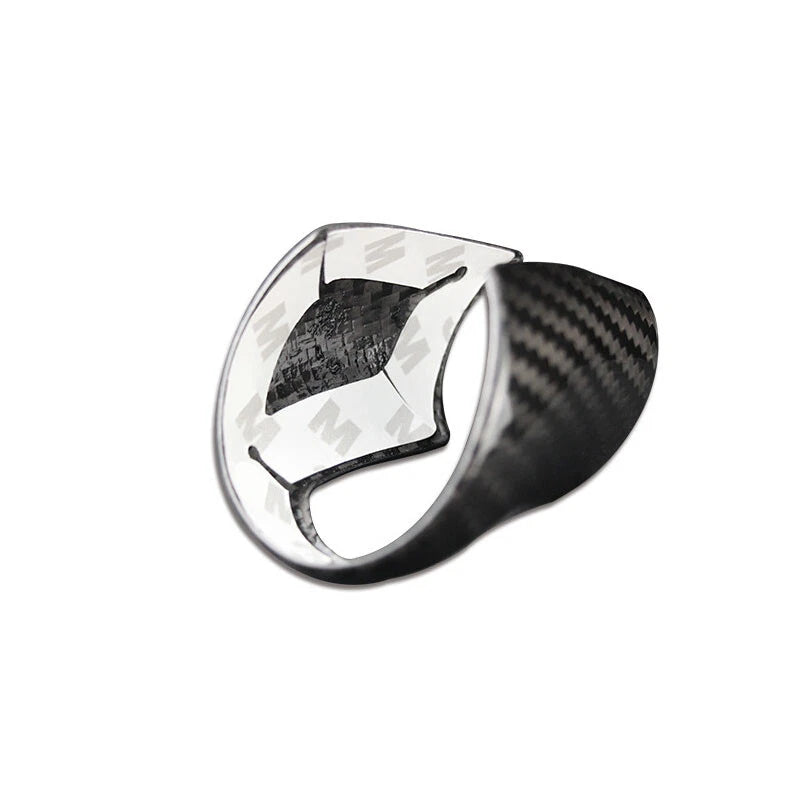 Carbon Fiber Back Gear Shift Knob Cover Trim Fit For Mazda 3 6 CX-4 CX-5