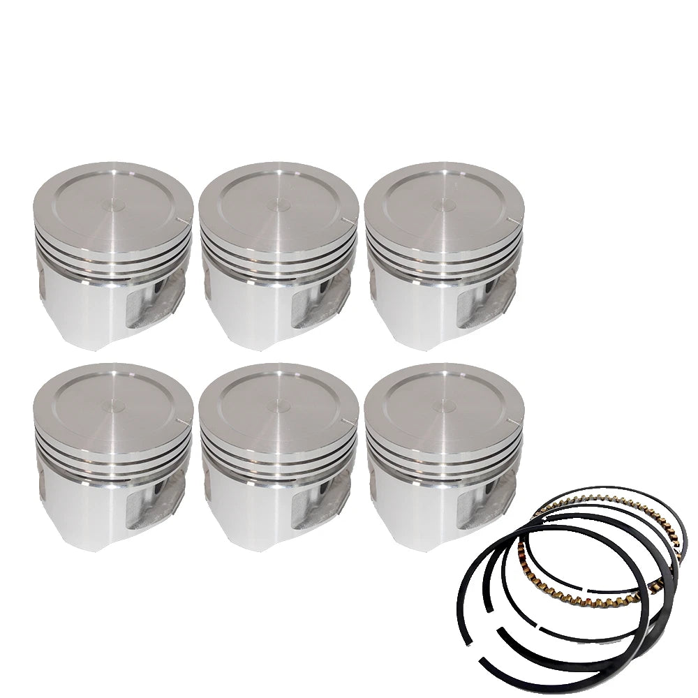 DISH TOP ENGINE PISTON & RINGS for Holden Commodore VB VC VH VK (1980–1988)